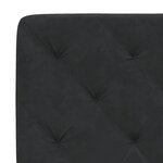 vidaXL Coussin de tête de lit noir 90 cm velours