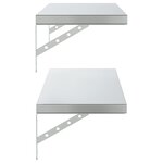 vidaXL Étagères murales 2 Pièces 100x30 cm argenté acier inoxydable