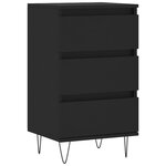 vidaXL Buffet noir 40x35x70 cm bois d’ingénierie