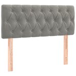 vidaXL Sommier à lattes de lit et matelas Gris clair 90x190 cm Velours