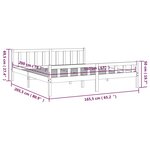 vidaXL Cadre de lit blanc bois massif 160x200 cm