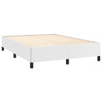 vidaXL Cadre de lit Blanc 140x190 cm Similicuir