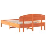 vidaXL Cadre de lit sans matelas cire marron 150x200cm bois pin massif