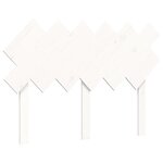 vidaXL Cadre de lit avec tête de lit blanc double bois massif