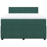 vidaXL Sommier à lattes de lit et matelas Vert foncé 160x200cm Velours