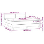 vidaXL Sommier à lattes de lit avec matelas Crème 180x200 cm Tissu