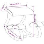 vidaXL Chaise assis-genoux crème 48x71x51 cm contreplaqué de bouleau