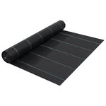 vidaXL Toile de paillage Noir 1x200 m PP