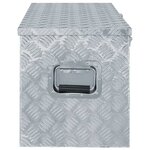 vidaXL Boîte en aluminium 110 5 x 38 5 x 40 cm Argenté