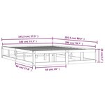 vidaXL Cadre de lit Blanc 140x200 cm Bois massif