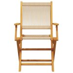 vidaXL Chaises de jardin pliantes lot de 6 beige bois d'acacia massif