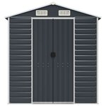vidaXL Abri de jardin anthracite 191x725x198 cm acier galvanisé