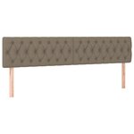vidaXL Sommier à lattes de lit avec matelas taupe 120x190 cm tissu