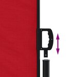vidaXL Auvent latéral rétractable rouge 160x600 cm