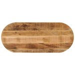 vidaXL Dessus de table 90x40x3 8 cm ovale bois massif de manguier brut