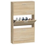 vidaXL Armoire à chaussures Chêne 59x17x108 cm Bois d'ingénierie