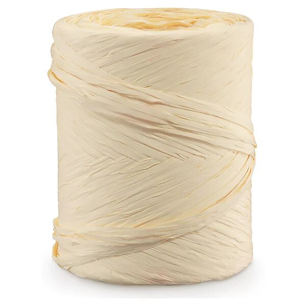 Bolduc effet raphia ivoire 15 mm x 200 m