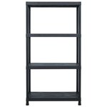 vidaXL Étagère de rangement Noir 100 kg 60x30x138 cm Plastique