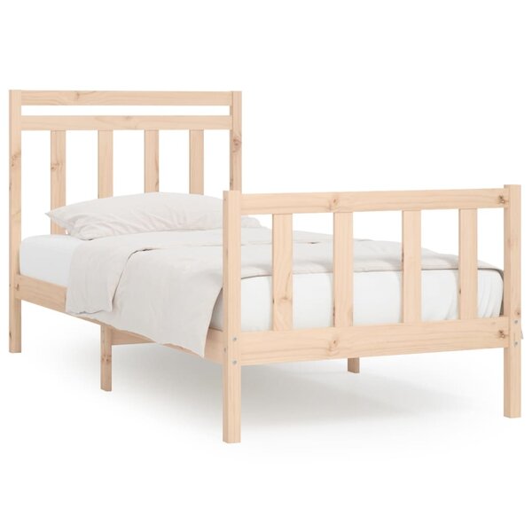 vidaXL Cadre de lit Bois de pin solide 90x200 cm