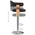 vidaXL Tabourets de bar lot de 2 noir bois courbé et similicuir