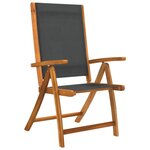 vidaXL Ensemble à manger de jardin 7Pièces bois d'acacia solide textilène