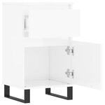 vidaXL Buffets 2 Pièces blanc brillant 40x35x70 cm bois d'ingénierie