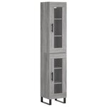 vidaXL Buffet haut Sonoma gris 34 5x34x180 cm Bois d'ingénierie