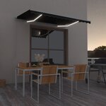 vidaXL Auvent manuel rétractable avec LED 350x250 cm Anthracite