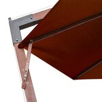 vidaXL Parasol de jardin suspendu avec mât terre cuite bois de sapin