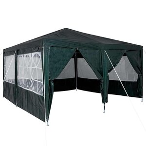 vidaXL Tente de fête 400 x 400 x 266 cm Vert Polyéthylène