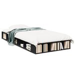 vidaXL Cadre de lit noir 75x190 cm bois d'ingénierie