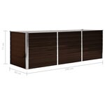 vidaXL Lit surélevé de jardin Marron 240x80x77 cm Acier galvanisé