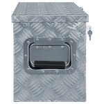 vidaXL Boîte en aluminium 80 5 x 22 x 22 cm Argenté