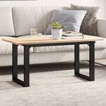 vidaXL Pieds de table basse cadre en O 70x30x43 cm fonte