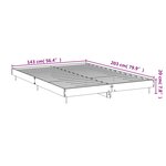 vidaXL Cadre de lit blanc brillant 140x200 cm bois d'ingénierie