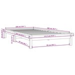vidaXL Cadre de lit Marron miel 100x200 cm Bois de pin massif