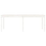 vidaXL Table de jardin blanc 203 5x100x76 cm bois massif de pin