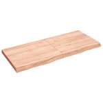 vidaXL Dessus de table marron clair bois chêne massif traité