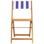 vidaXL Chaises de jardin pliantes lot de 6 tissu et bois massif