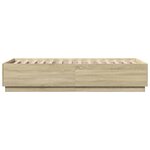 vidaXL Cadre de lit chêne sonoma 90x200 cm bois d'ingénierie