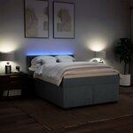 vidaXL Sommier à lattes de lit avec matelas Gris foncé 140x190cm Tissu