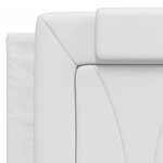 vidaXL Lit avec matelas blanc 120x200 cm similicuir