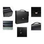 EXACOMPTA Valisette noire EXABAG avec poignée, 2 compartiments , Clip détachable pour clé USB