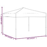 vidaXL Tente de réception pliable Noir 3x3 m