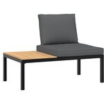 vidaXL Banc de jardin avec coussins noir aluminium