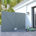 vidaXL Auvent latéral pliable de terrasse Gris 300 x 200 cm