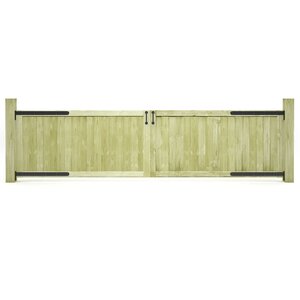 vidaXL Portillons de jardin 2 Pièces Bois de pin imprégné 300x75 cm
