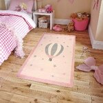 Tapis enfant MONGOLFIERE 80 x 150 cm - Rose