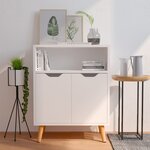 vidaXL Buffet blanc 60x30x72 cm bois d'ingénierie