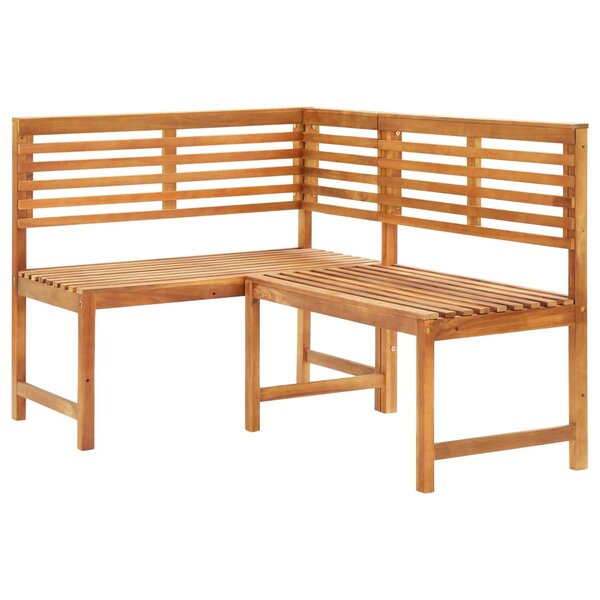 vidaXL Banc d'angle de jardin 140 cm Bois solide d'acacia